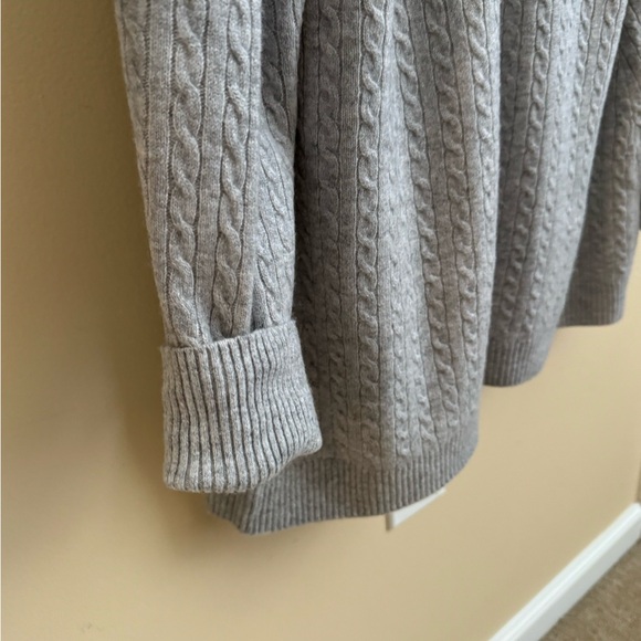 XL LL Bean Grey Cashmere Sweater - Picture 4 of 8